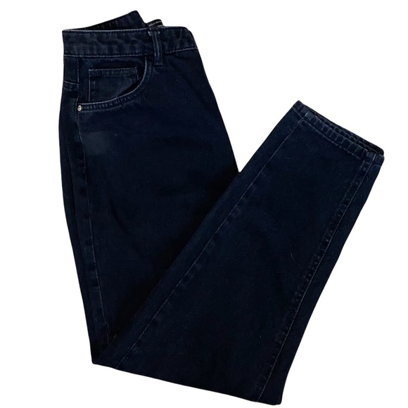 Zara Trafaluc Denimwear Mom Rigid High Rise Black Jeans Size 8 - Picture 5 of 9